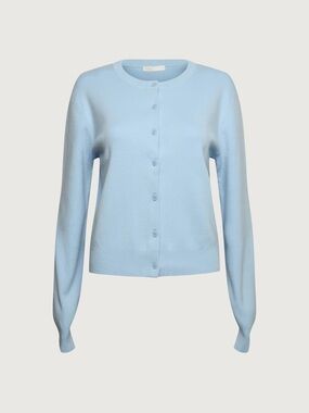 Oak + Fort Button Up Cardigan in Blue Mist 100% Cotton